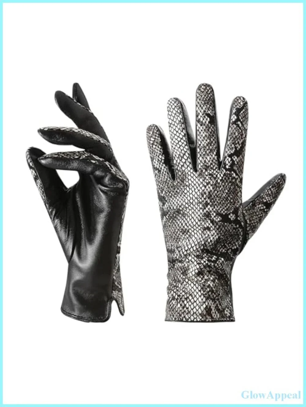 Genuine Lambskin Leather Gloves Cashmere Lined Touchscreen Compatible One Size